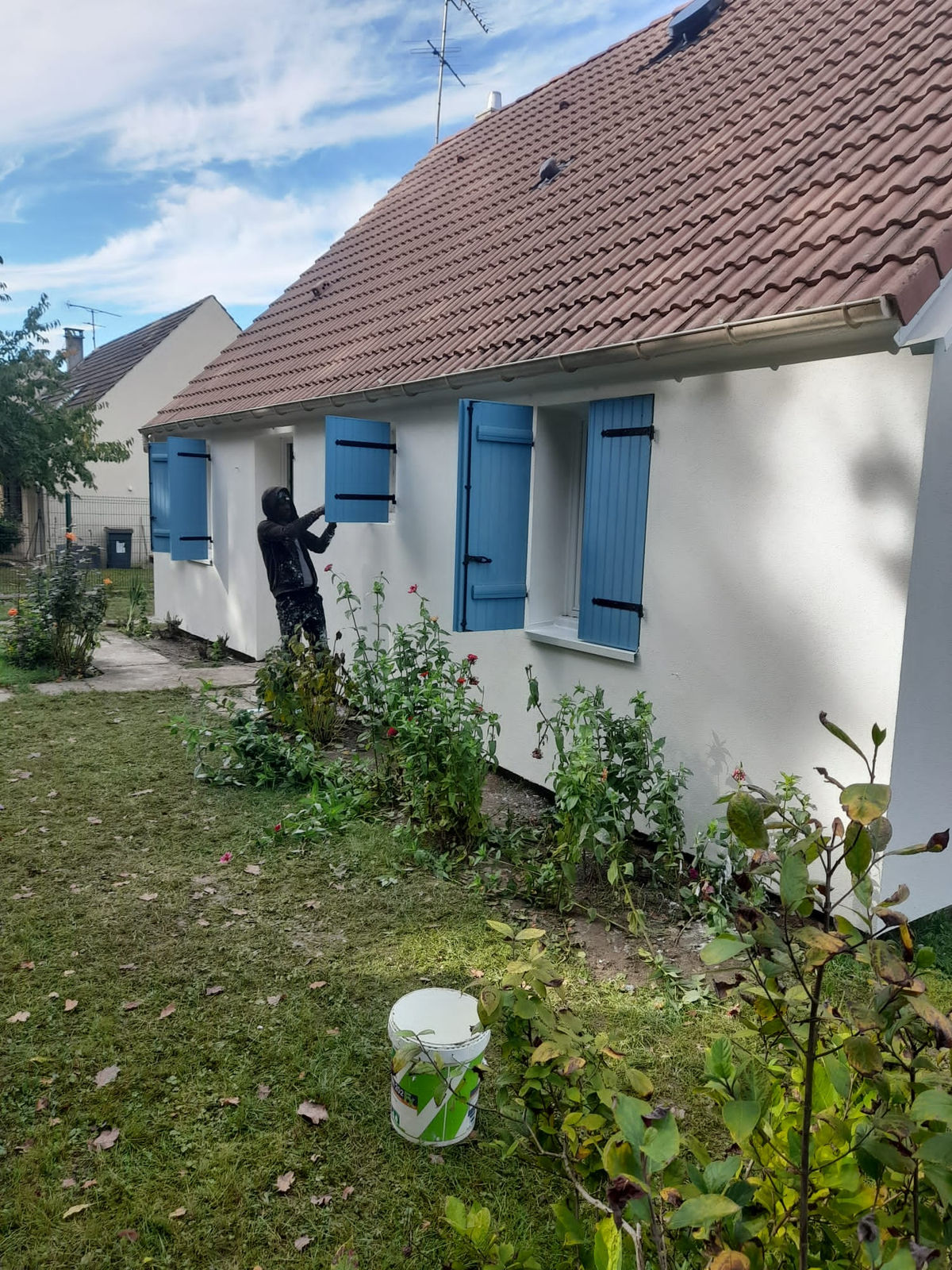 Vaux-le-Pénil : façade blanche après travaux