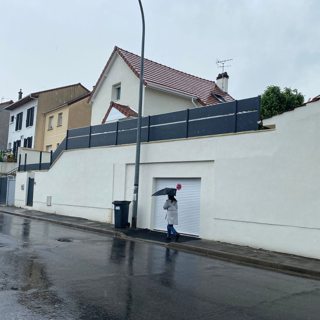Orly : façade et mur de clôture après travaux